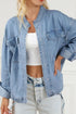 'Sable' Snap Down Denim Jacket - Celes Fashion